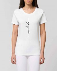 Ardèche T-shirt Femme Coton Bio Texte Vertical