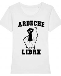 Ardèche T-shirt Femme Poing Carte