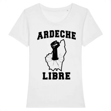Ardèche T-shirt Femme Poing Carte