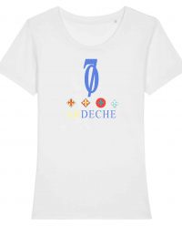 Ardèche T-shirt Femme 07 Grand 4 Fleurs