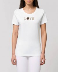 Ardeche T-shirt Femme Texte Love Marron