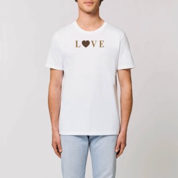 Ardeche T-shirt Unisex Texte Love Marron