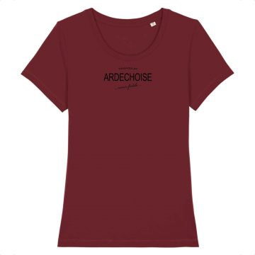 Ardèche T-shirt Femme Coeur Fidèle Noir