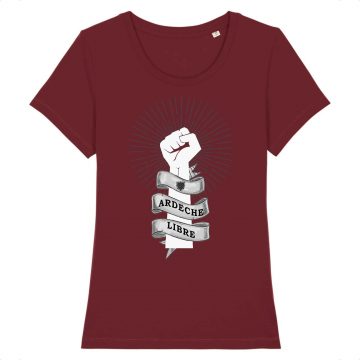 Ardèche T-shirt Femme Badeau Libre Blanc