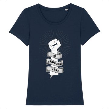 Ardèche T-shirt Femme Badeau Libre Blanc