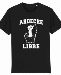 Ardèche T-shirt Homme Poing Carte Blanc